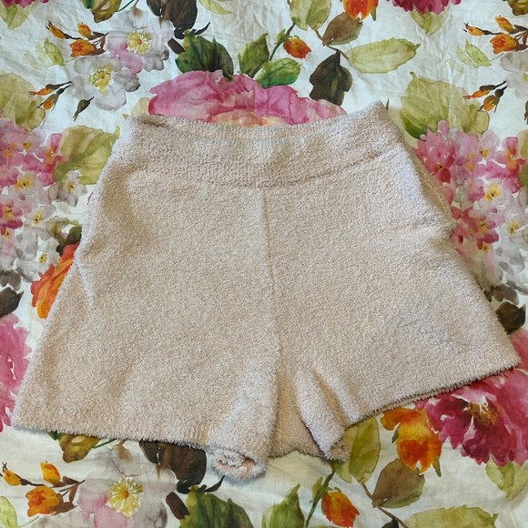 CULPOS x Fuzzy High-Rise Shorts Size Medium Soft Pink PJ Shorts INC - Picture 4 of 11